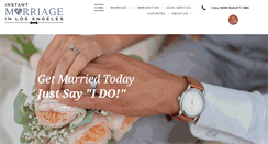 Desktop Screenshot of instantmarriagela.com